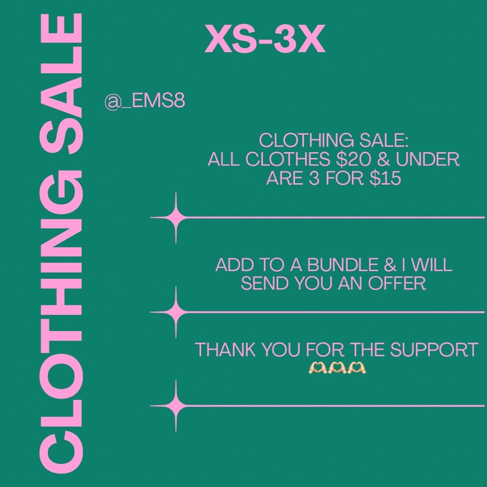 Green and Pink Clothing Sale Poster